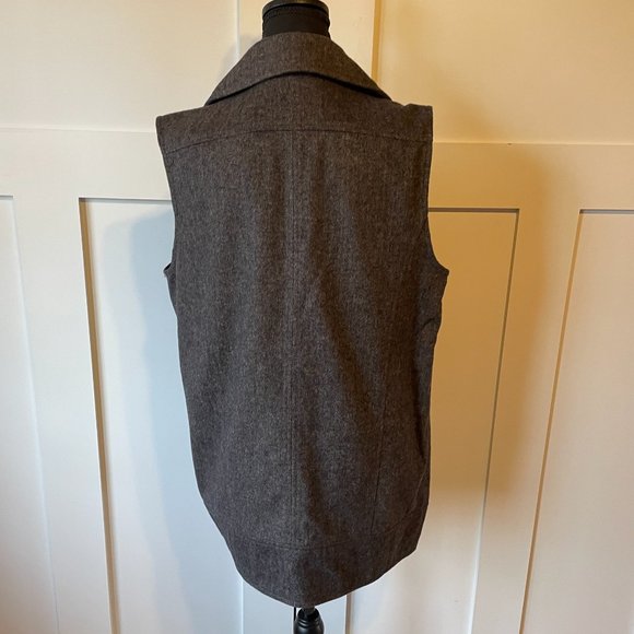 Banana Republic Asymmetrical Wool Blend Vest - Picture 2 of 6